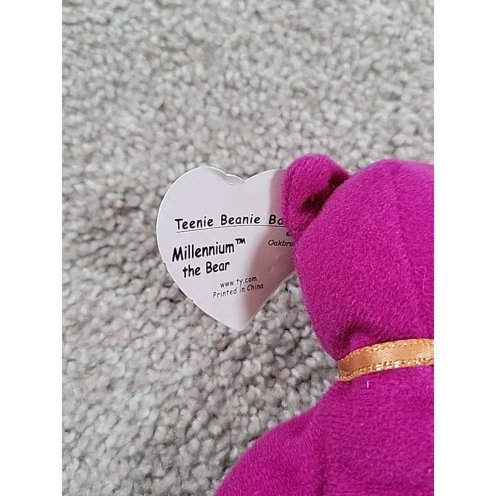 Ty‎ Beanie Babies Millennium Bear Plush Toy - Purple